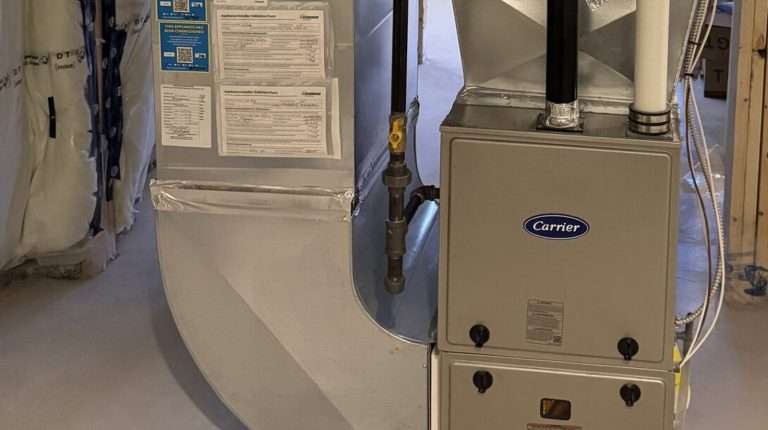 High-efficiency gas furnace installed by Northland Home Comfort